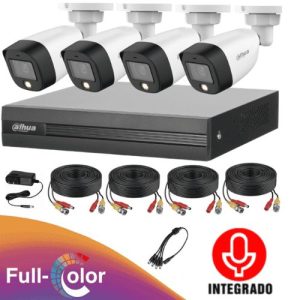Kit de 4 Camaras Full Collor c/Mic de 2 Mpx con instalación